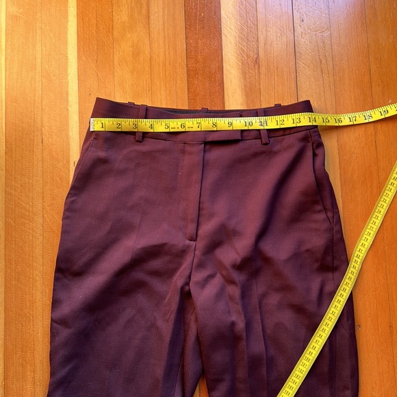 REISS Maroon High Waisted Trousers - Picture 5 of 8